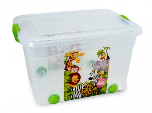 Контейнер для хранения игрушек 40 л ROLLER BOX IML Звери купить в интернет магазине | M555.COM.UA